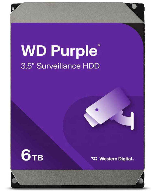 Western Digital Purple 6TB Surveillance 3.5" Internal HDD – SATA 6Gb/s, 256MB Cache (WD64PURZ)