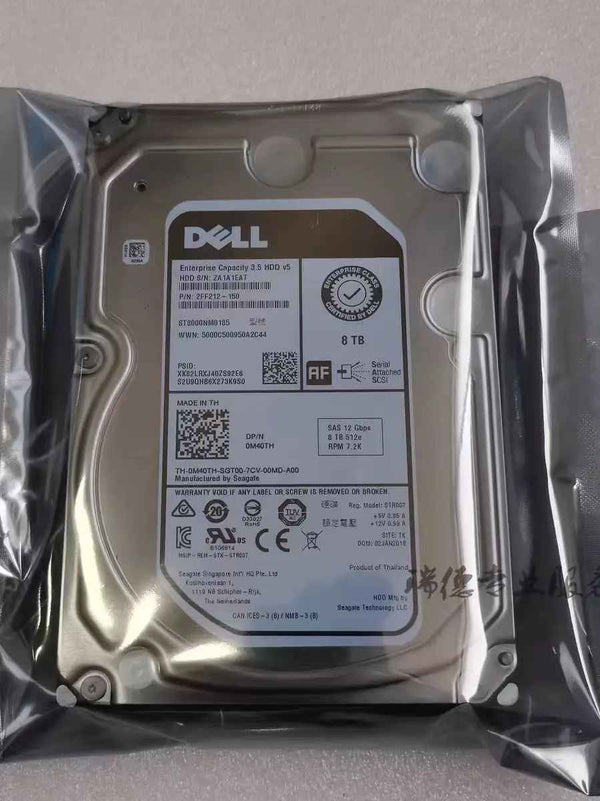 Hot Sale Original Dell 8TB 7200RPM 3.5 SASSATA 12Gbps Server Hard Drive HDD – Enterprise Grade