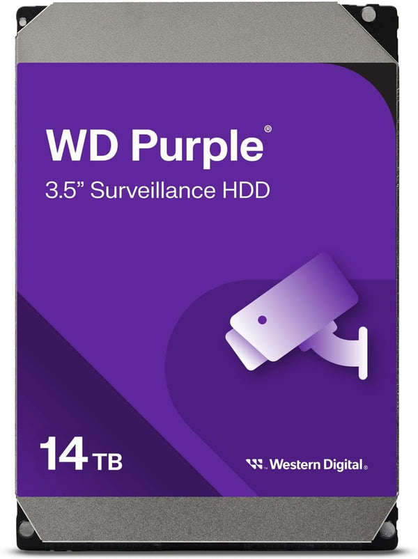 Western Digital Purple 14TB Surveillance HDD – WD140PURZ / WD141PURZ / WD141PURP, 3.5" SATA, 512MB Cache, 6Gb/s