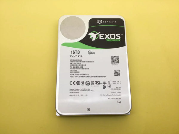 Seagate Exos X16 16TB SAS HDD – ST16000NM002G/ST16000NM004J/ST18000NM004J, 3.5", 7200 RPM, Enterprise Server Drive