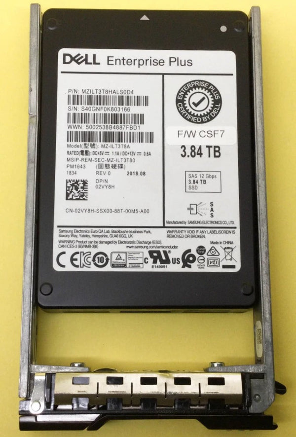 Dell 2VY8H 3.84TB SAS 12Gbs SFF 2.5 SSD