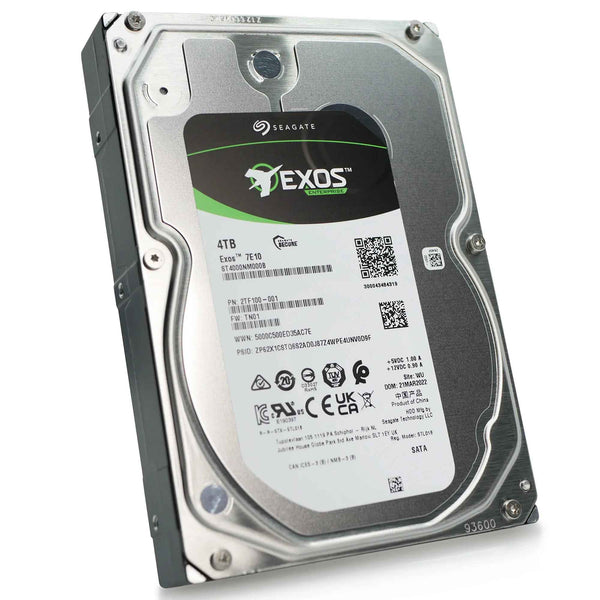 Seagate Exos 7E10 4TB ST4000NM000B 3.5" SATA Enterprise Hard Drive – 7200 RPM HDD