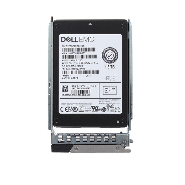 Dell 3TCV6 1.6TB SFF 2.5 TLC 12Gbs SAS SSD