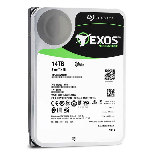 Seagate Exos 14TB ST14000NM001G 3.5" SATA Enterprise HDD – 7200 RPM, In Stock