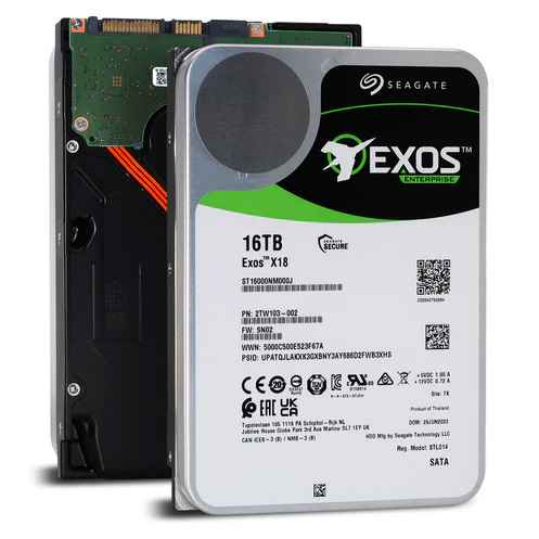 Seagate Exos 16TB ST16000NM000J 3.5" SATA Enterprise HDD – 7200 RPM, Brand New