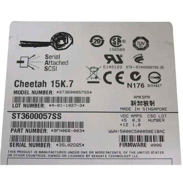 Seagate ST3600057SS 600GB 3.5" SAS 15K RPM Hard Drive – Brand New, 6Gb/s