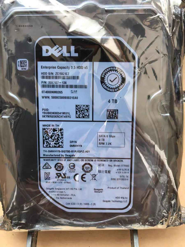 DELL Compatible 4TB–18TB 7.2K RPM 3.5" SATA Internal Server Hard Drive