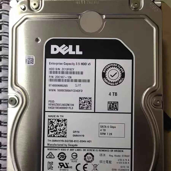 DELL Compatible 4TB–18TB 7.2K RPM 3.5" SATA Internal Server Hard Drive