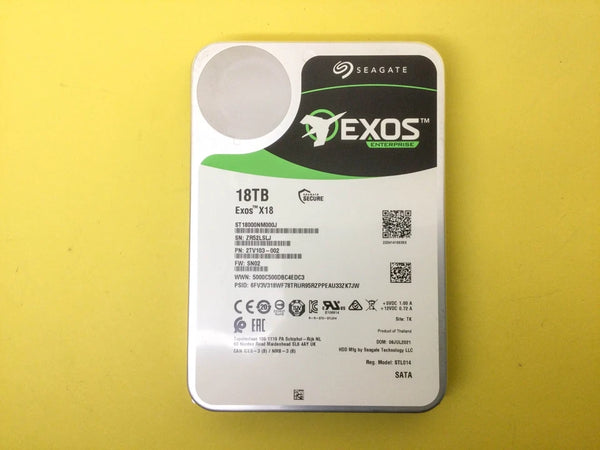 Seagate Exos X18 18TB ST18000NM000J/ST18000NT001 3.5" SATA Enterprise HDD – 7200 RPM, 256MB Cache