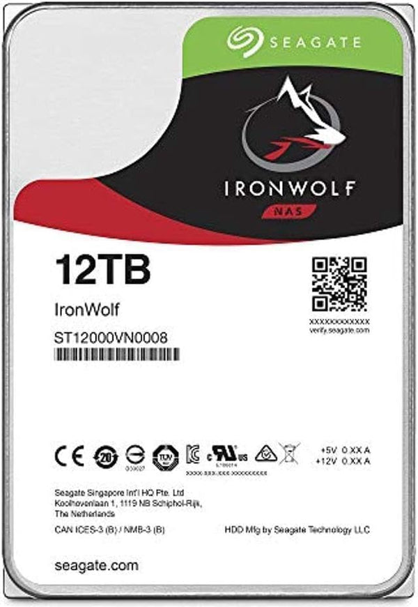 Seagate IronWolf 12TB ST12000VN0008 3.5 SATA NAS Hard Drive – 7200 RPM