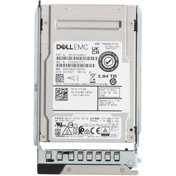 Dell FH1W9 3.84TB TLC 12Gb/s SAS SFF 2.5 SSD