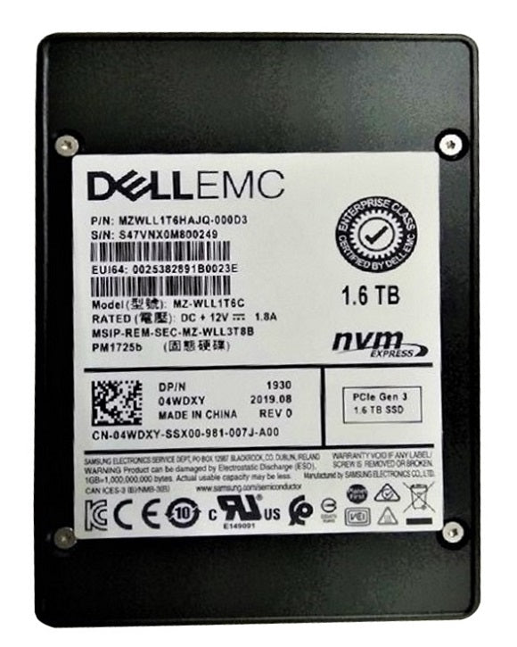 Samsung MZ-WLL1T6C 1.6TB SFF 2.5 TLC PCIe SSD