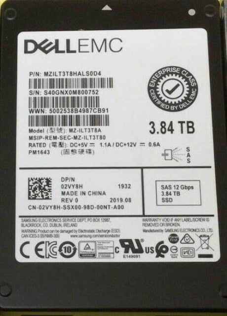 Samsung MZILT3T8HALS0D4 3.84TB SAS 12Gb/s SFF 2.5 SSD