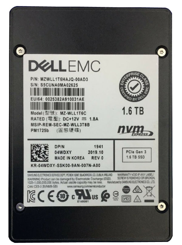 Samsung MZWLL1T6HAJQ-00AD3 1.6TB PCIe 3.0 x4 SFF 2.5 SSD